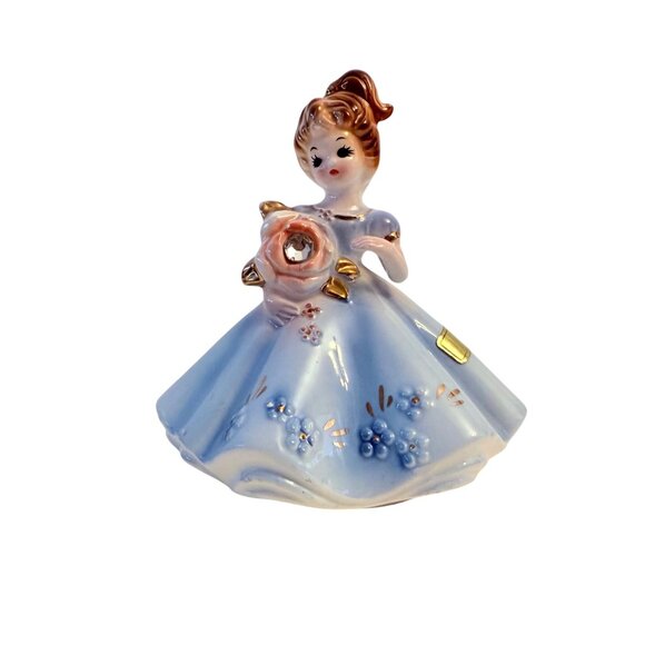 Josef Originals April Birthday Figurine 50s VTG Cottagecore Collectible Vignette - Picture 12 of 12